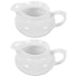 YARNOW Set of 2 Ceramic Gravy Boats with Handle, Portable Sauce Dispensers for Kitchen and Dining Table