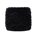 Chmadoxn DIY Velvet Chenille Yarn,Bulky Luxury Chenille Yarn for Crochet Hat Scarf Black