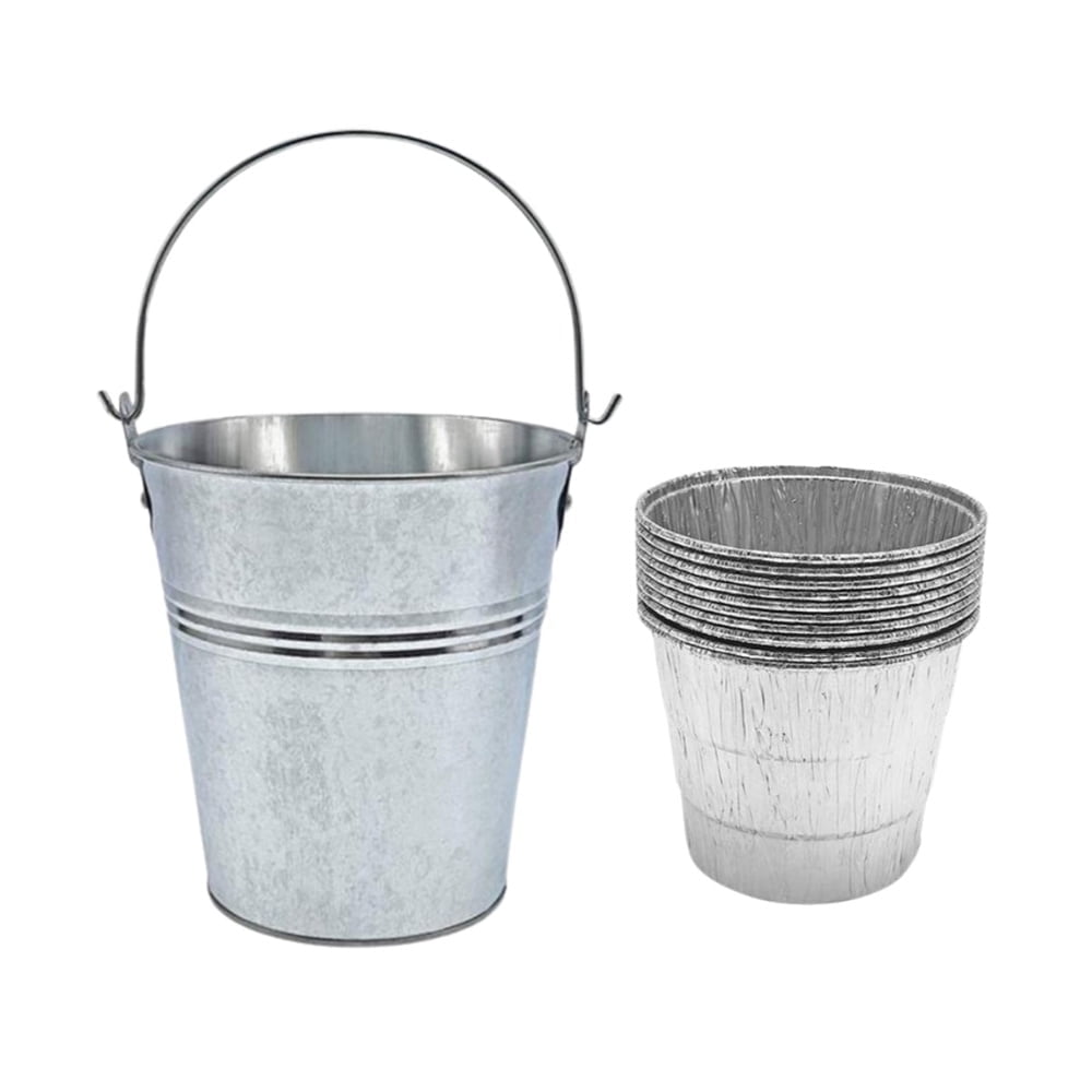 Grill Bucket for Grease, Grease Bucket with 12 Pcs Drip Grease Liners, Grill Smoker Bucket, for Camp Chef, for Traeger 20/22/34 Series, Pit Boss, Pellet Oklahoma Joe Rec Tec