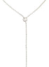 Sparkly Silver Diamante Drop Costume Necklace