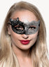 Butterfly Venetian Masquerade Mask in Black and Silver