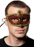 Harlequin Black and Red Glitter Venetian Masquerade Mask