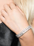 Dazzling Rhinestone Silver Costume Bracelet