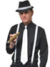 1920s White Satin Gangster Costume Tie