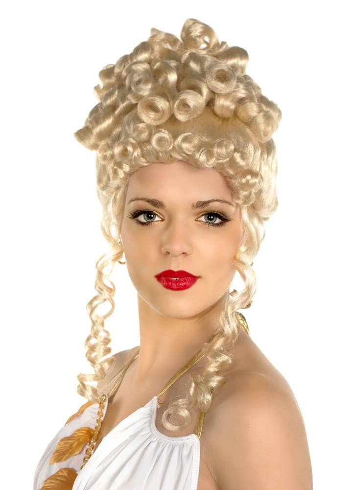 Roman Empress Womens Golden Blonde Costume Wig
