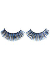 Long Black and Blue Tinsel False Eyelashes