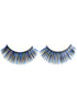 Long Black and Blue Tinsel False Eyelashes