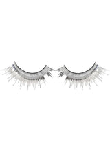 Long Metallic Silver Tinsel False Eyelashes