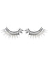 Long Metallic Silver Tinsel False Eyelashes