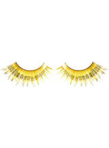 Long Metallic Gold Tinsel False Eyelashes