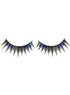 Spiked Black False Eyelashes with Blue Rhinestones