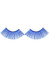 Long Blue False Eyelashes with Silver Tinsel