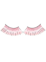 Long Light Pink False Eyelashes with Silver Tinsel