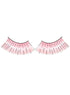 Long Light Pink False Eyelashes with Silver Tinsel