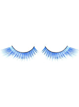 Winged Blue False Eyelashes with Tinsel Highlights