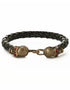 Jeweled Pirate Skull Leather Costume Bracelet