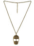 Brass Skull Necklace Halloween Costume Jewelery