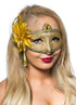 Celebration Gold Glitter Masquerade Mask
