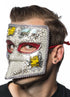 Medieval Mens Silver Masquerade Mask
