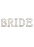 Rhinestone and Faux Pearl Hens Night BRIDE Letter Set