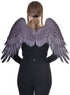 Feather Print Black and Grey Angel Costume Wings