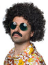 1970s Detective Mens Natural Black Afro Costume Wig