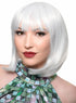 Short White Bob Deluxe Womens Costume Wig with Fringe
