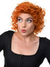 Extra Curly Ginger Annie Style Womens Costume Wig