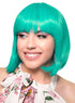 Short Teal Green Heat Resistant Bob Fashion Wig with Fringe