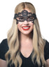 Luxe Black Lace Tie On Womens Masquerade Mask