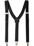 Adjustable Stretchy Black Costume Suspenders