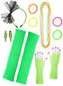 Neon Green 12 Piece 1980s Costume Accessory Set