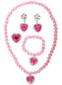 Hot Pink 4 Piece Girls Princess Jewellery Set