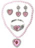 Light Pink 4 Piece Girls Princess Jewellery Set