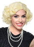 Deluxe 1920s Blonde Flapper Costume Wig with Skin Part