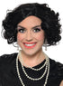 Deluxe 1920s Black Flapper Costume Wig with Skin Part