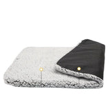 Self Warming Cat Bed Self Heating Cat Dog Mat 40*50cm Extra Warm Thermal Pet Pad  Removable Cover Non-Slip Bottom Washable Non Electric（White face with black background）