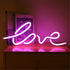 LED Neon Pink “Love” Wall Sign For Cool Light, Wall Art, Bedroom Decorations, Home Accessories, Party, Valentines Day, and Holiday Decor: Powered by USB Wire
