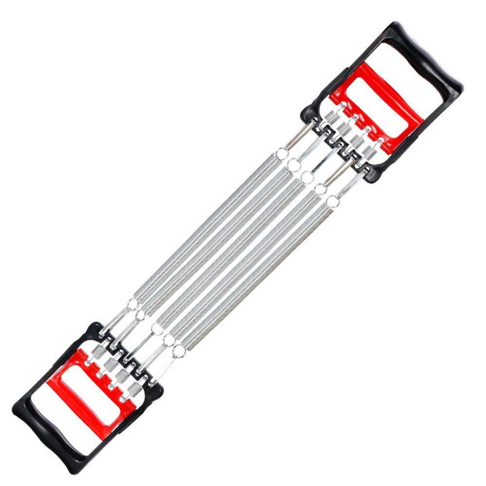 Chest Arm Expander, Adjustable Exercise Springs Resistance Bands for Men, Home Fitness Equipment with 5 Metal Spring for Home Gym Muscle Training Exerciser 1 PCS, Red Black