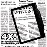 4X Magnifying Glass for Reading, Large Bright Full Page Magnifier with Light, Handheld LED Dimmable Lighted, Lightweight Book Magnifier for Reading Small Prints Seniors Low Vision