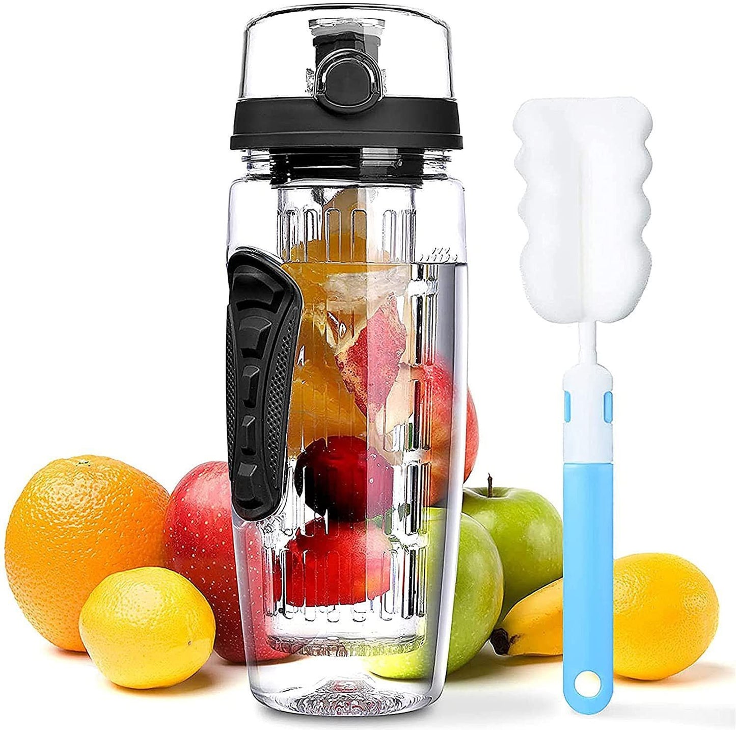 Water Bottle - 32oz - Leakproof With Full-Length Infusion Rod - Men Women's Ideal Fitness Gift Or For Gym, Camping