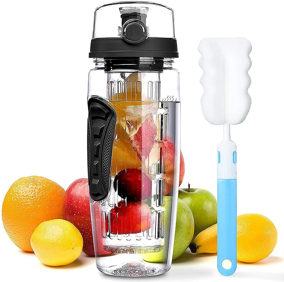 Water Bottle - 32oz - Leakproof With Full-Length Infusion Rod - Men Women's Ideal Fitness Gift Or For Gym, Camping