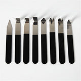 8 PCS Pottery Tools, Stainless Steel Carving Shaping Knives Clay Sculpture Hand Tools Craft Trimming Artist Ceramic Tools Set for Carving, Shaping, Clay Sculpture, Modeling