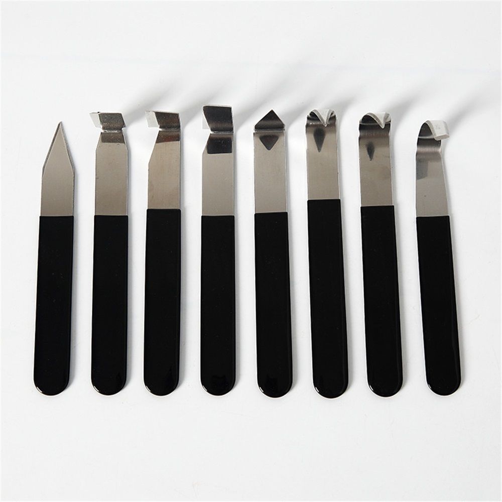 8 PCS Pottery Tools, Stainless Steel Carving Shaping Knives Clay Sculpture Hand Tools Craft Trimming Artist Ceramic Tools Set for Carving, Shaping, Clay Sculpture, Modeling