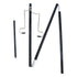 Folding Lantern Stand Pole Portable Lamp Stand Hook Collapasible Light Stand Holder for Camping Fishing Picnic BBQ Outdoor Activities (Black)