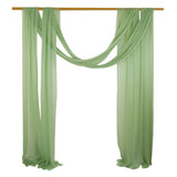 Green Sheer Wedding Arch Draping Fabric 75*300cm 2 Panels Outdoor Curtain Drapes Extra Long for Bridal Baby Shower Ceremony Birthday Party Decor