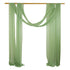 Green Sheer Wedding Arch Draping Fabric 75*300cm 2 Panels Outdoor Curtain Drapes Extra Long for Bridal Baby Shower Ceremony Birthday Party Decor