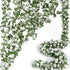 4Pcs Artificial Rose Vine Fake Flower Garland Fake Silk Rose Hanging Vine for Wedding Party Background Arch Garden Background Decoration (White)