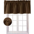 Valance Curtains Blackout Solid Rod Pocket Valances for Living Room and Bedroom, 45*145cm  Brown, 1 Panel