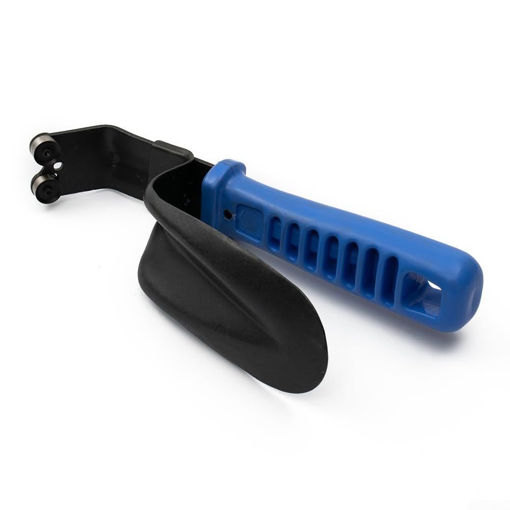 Professional Sheet Metal Deburring Tool Double-Sided Trimmer With Safety Guard Handle For Metalworking Straight Edge Chamfering Alloy Steel Construction（blue）